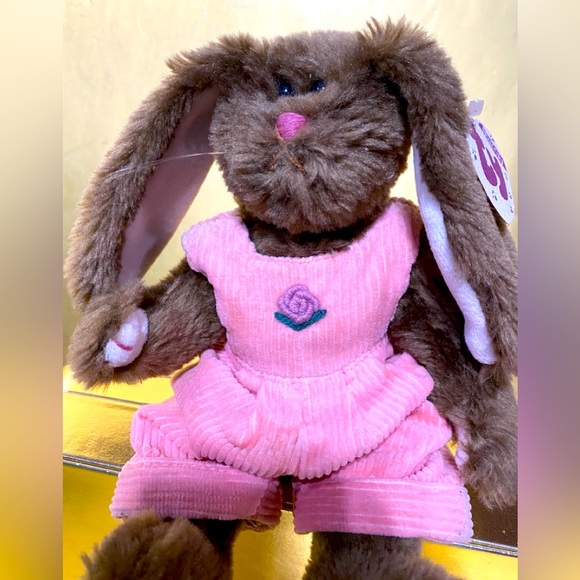 TY VINTAGE 1993 THE ATTIC TREASURES COLLECTION ROSE BUNNY ATTACHED ORIGINAL TAGS - Picture 5 of 11